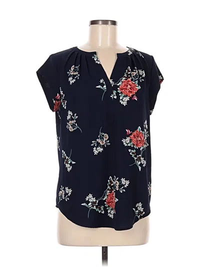 Pre-owned Fun2fun Short Sleeve Blouse In Blue