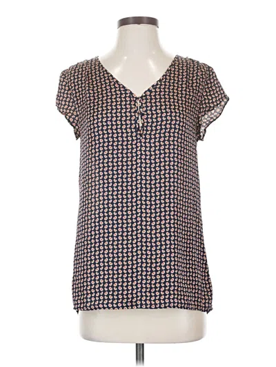 Pre-owned Fun2fun Short Sleeve Blouse In Blue