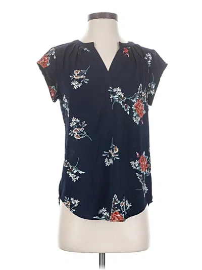Pre-owned Fun2fun Short Sleeve Blouse In Blue