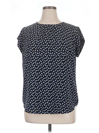 Pre-owned Fun2fun Short Sleeve Blouse In Blue
