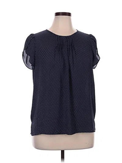 Pre-owned Fun2fun Short Sleeve Blouse In Blue