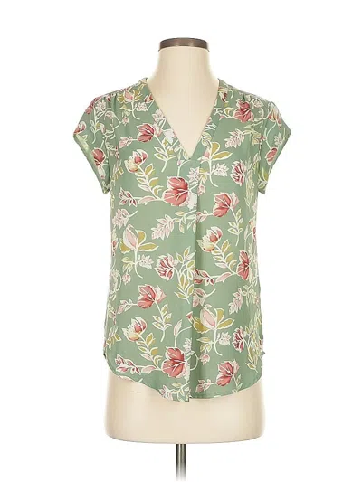 Pre-owned Fun2fun Short Sleeve Blouse In Green