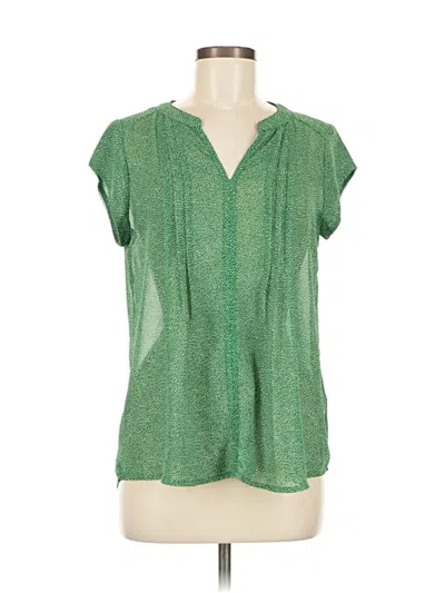 Pre-owned Fun2fun Short Sleeve Blouse In Green