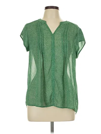 Pre-owned Fun2fun Short Sleeve Blouse In Green