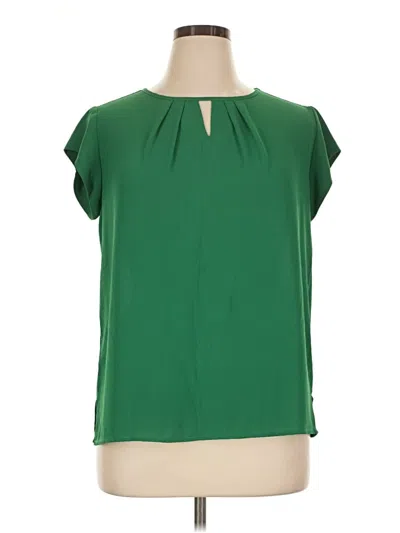 Pre-owned Fun2fun Short Sleeve Blouse In Green