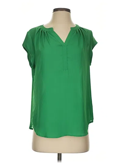 Pre-owned Fun2fun Short Sleeve Blouse In Green
