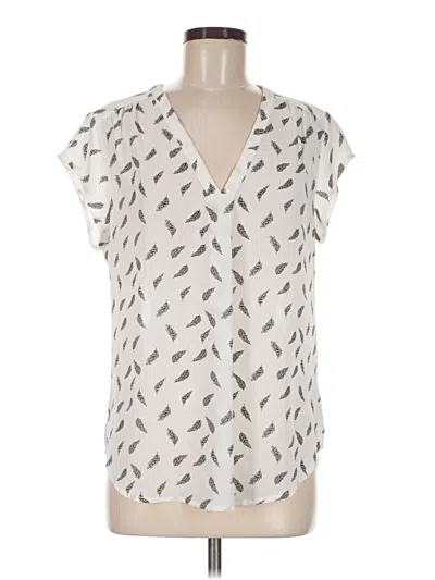 Pre-owned Fun2fun Short Sleeve Blouse In Ivory