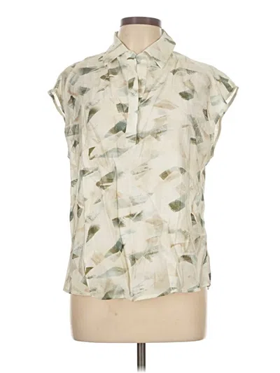 Pre-owned Fun2fun Short Sleeve Blouse In Ivory