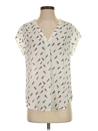 Pre-owned Fun2fun Short Sleeve Blouse In Ivory