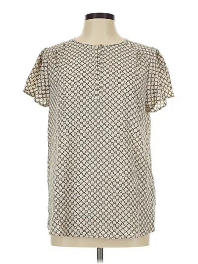 Pre-owned Fun2fun Short Sleeve Blouse In Ivory