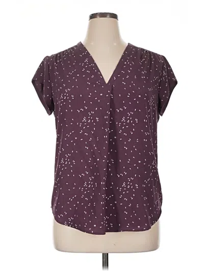 Pre-owned Fun2fun Short Sleeve Blouse In Purple