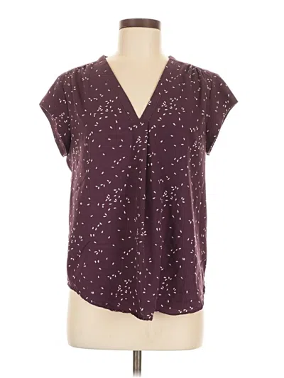 Pre-owned Fun2fun Short Sleeve Blouse In Purple