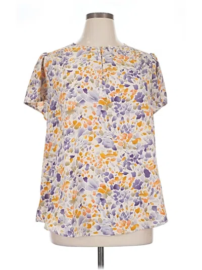 Pre-owned Fun2fun Short Sleeve Blouse In Purple
