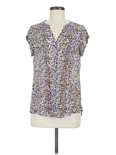 Pre-owned Fun2fun Short Sleeve Blouse In Purple