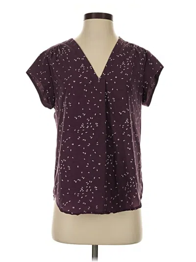 Pre-owned Fun2fun Short Sleeve Blouse In Purple