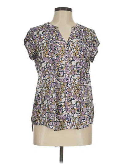 Pre-owned Fun2fun Short Sleeve Blouse In Purple
