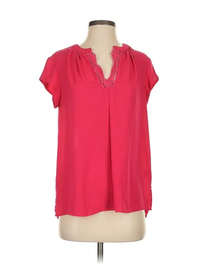 Pre-owned Fun2fun Short Sleeve Blouse In Red