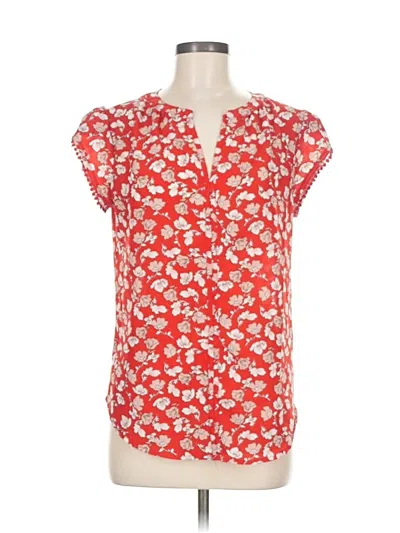Pre-owned Fun2fun Short Sleeve Blouse In Red