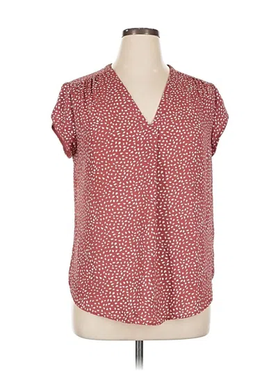 Pre-owned Fun2fun Short Sleeve Blouse In Red