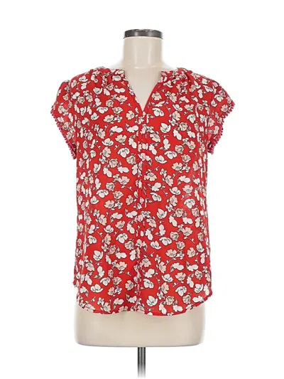 Pre-owned Fun2fun Short Sleeve Blouse In Red