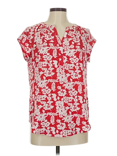 Pre-owned Fun2fun Short Sleeve Blouse In Red