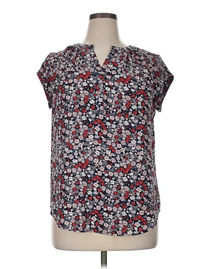 Pre-owned Fun2fun Short Sleeve Blouse In Red
