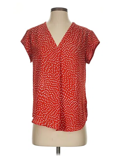 Pre-owned Fun2fun Short Sleeve Blouse In Red