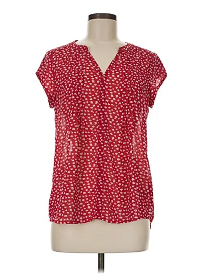 Pre-owned Fun2fun Short Sleeve Blouse In Red