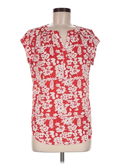 Pre-owned Fun2fun Short Sleeve Blouse In Red