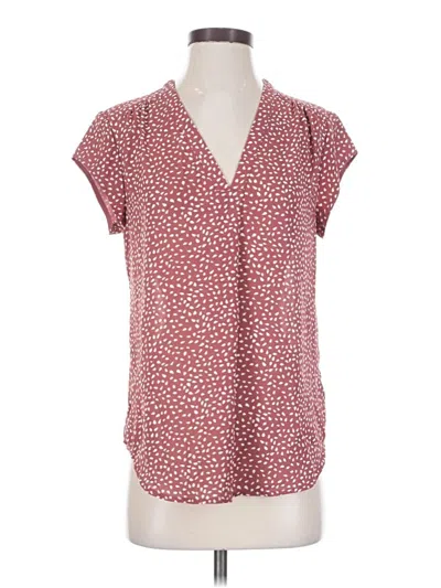 Pre-owned Fun2fun Short Sleeve Blouse In Red