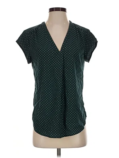 Pre-owned Fun2fun Short Sleeve Blouse In Teal
