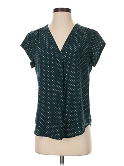 Pre-owned Fun2fun Short Sleeve Blouse In Teal