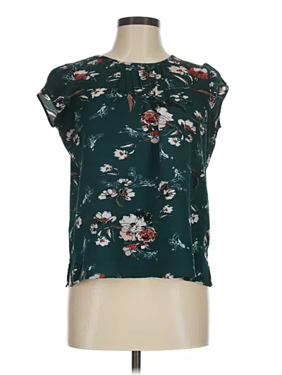 Pre-owned Fun2fun Short Sleeve Blouse In Teal