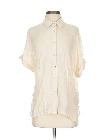 Pre-owned Fun2fun Short Sleeve Blouse In White