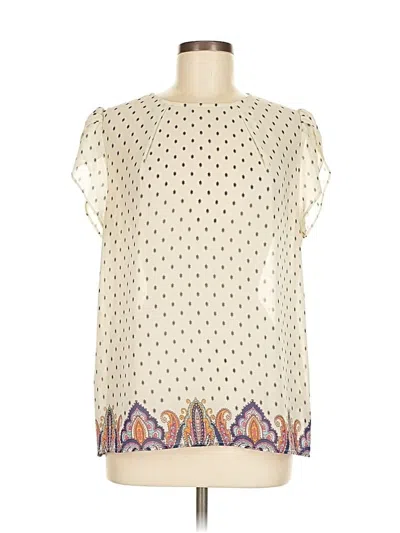 Pre-owned Fun2fun Short Sleeve Blouse In White