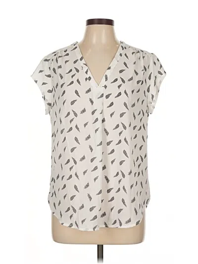 Pre-owned Fun2fun Short Sleeve Blouse In White