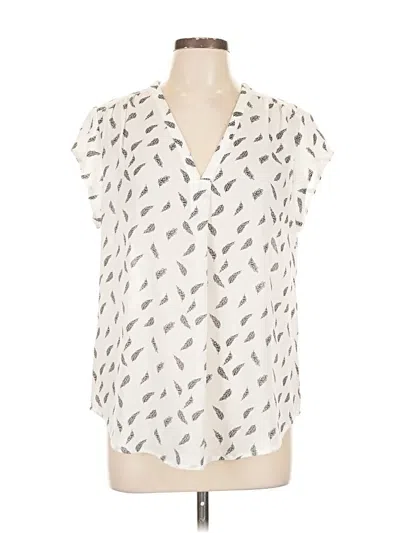 Pre-owned Fun2fun Short Sleeve Blouse In White