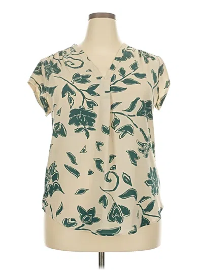 Pre-owned Fun2fun Short Sleeve Blouse In White