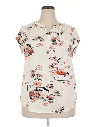 Pre-owned Fun2fun Short Sleeve Blouse In White