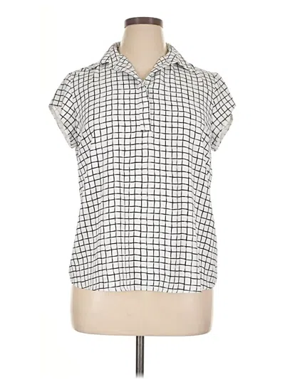 Pre-owned Fun2fun Short Sleeve Blouse In White