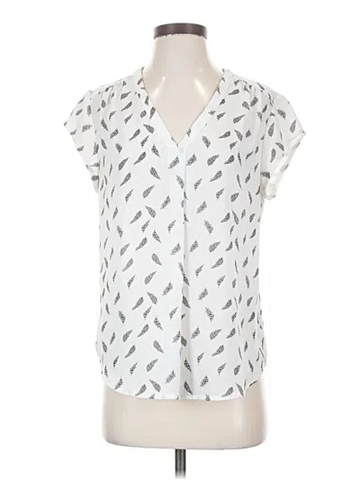 Pre-owned Fun2fun Short Sleeve Blouse In White
