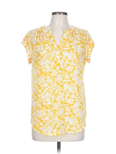 Pre-owned Fun2fun Short Sleeve Blouse In Yellow