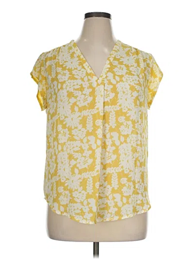 Pre-owned Fun2fun Short Sleeve Blouse In Yellow