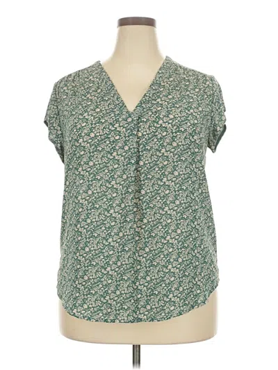 Pre-owned Fun2fun Short Sleeve Henley Shirt In Green