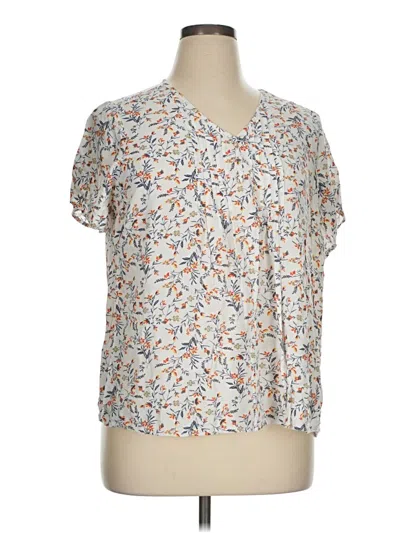 Pre-owned Fun2fun Short Sleeve Henley Shirt In White