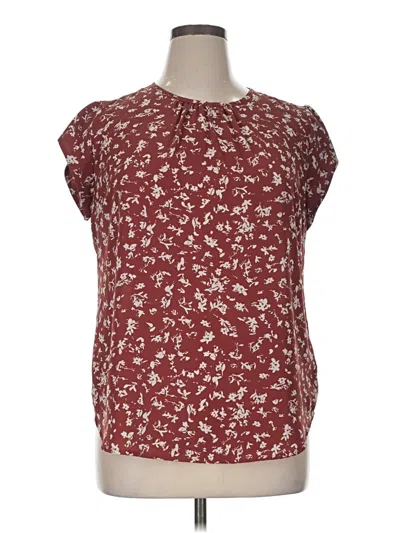 Pre-owned Fun2fun Short Sleeve Top Burgundy Boatneck Tops