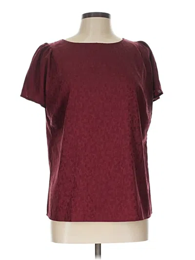 Pre-owned Fun2fun Short Sleeve Top Burgundy Boatneck Tops