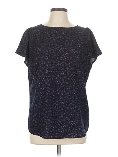 Pre-owned Fun2fun Short Sleeve Top Purple Crew Neck Tops