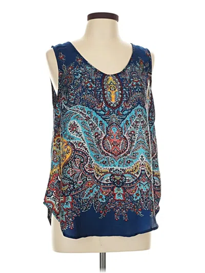 Pre-owned Fun2fun Sleeveless Blouse In Blue