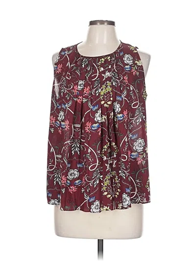 Pre-owned Fun2fun Sleeveless Blouse In Burgundy